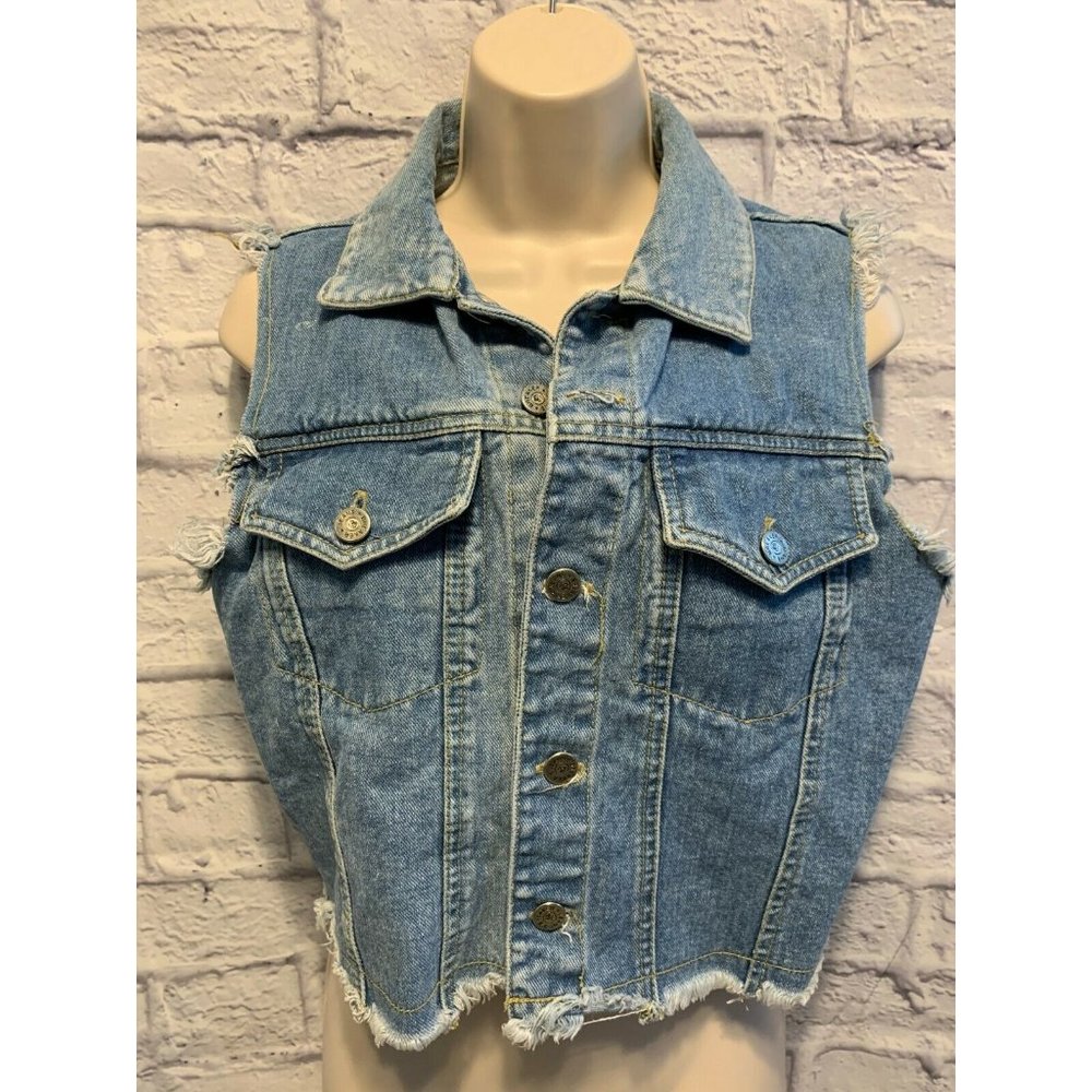 Vintage Breaker Jeans Vest - Size Small